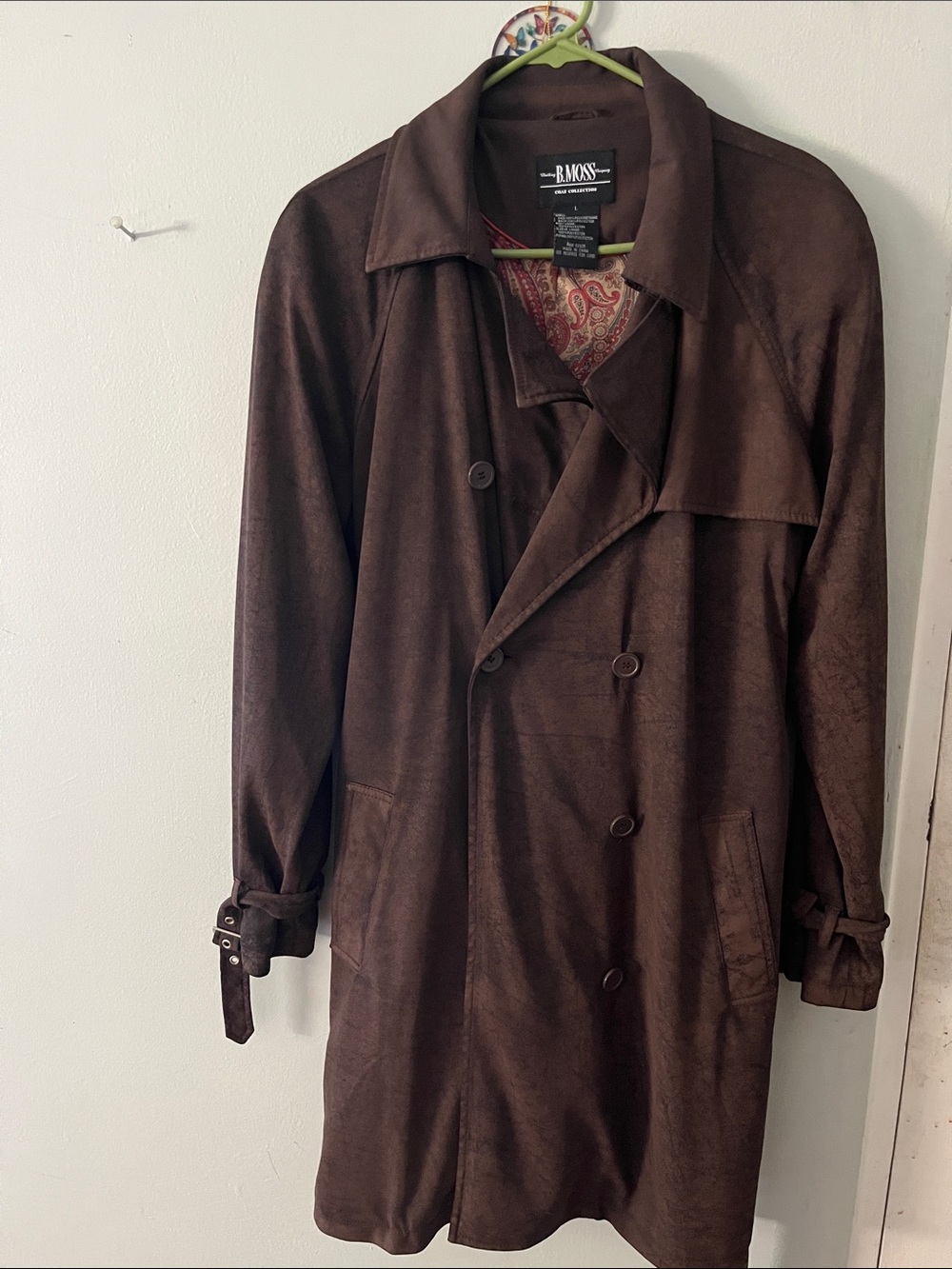 Tailor B. Moss Brown Double-Breasted Trench Coat